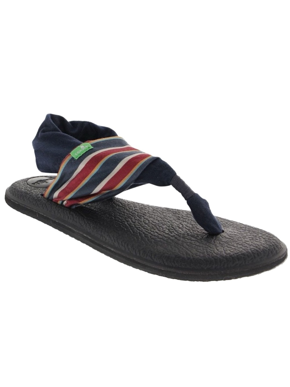 Sanuk Yoga Sling 2 Prints Flip Flops Sandals Striped and Solid Upper Comfort